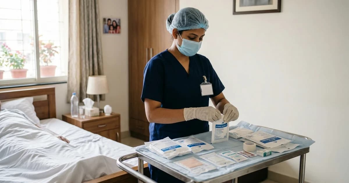 PPM permanent pacemaker dressing at home in North Kolkata, Kolkata